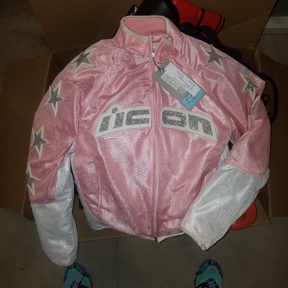 Icon womens size M Hooligan Streetbike Padded Coat